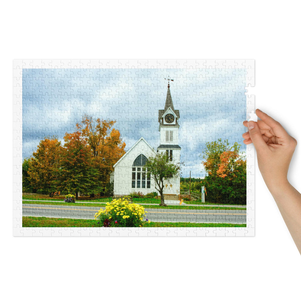 Church Landscape Jigsaw Puzzle – 500 Pieces | Tin Box Christian Gift