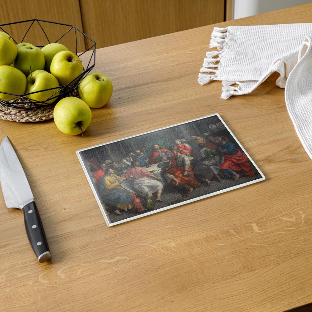 The Last Supper Glass Cutting Board – 2 Sizes | Christian Kitchen Gift