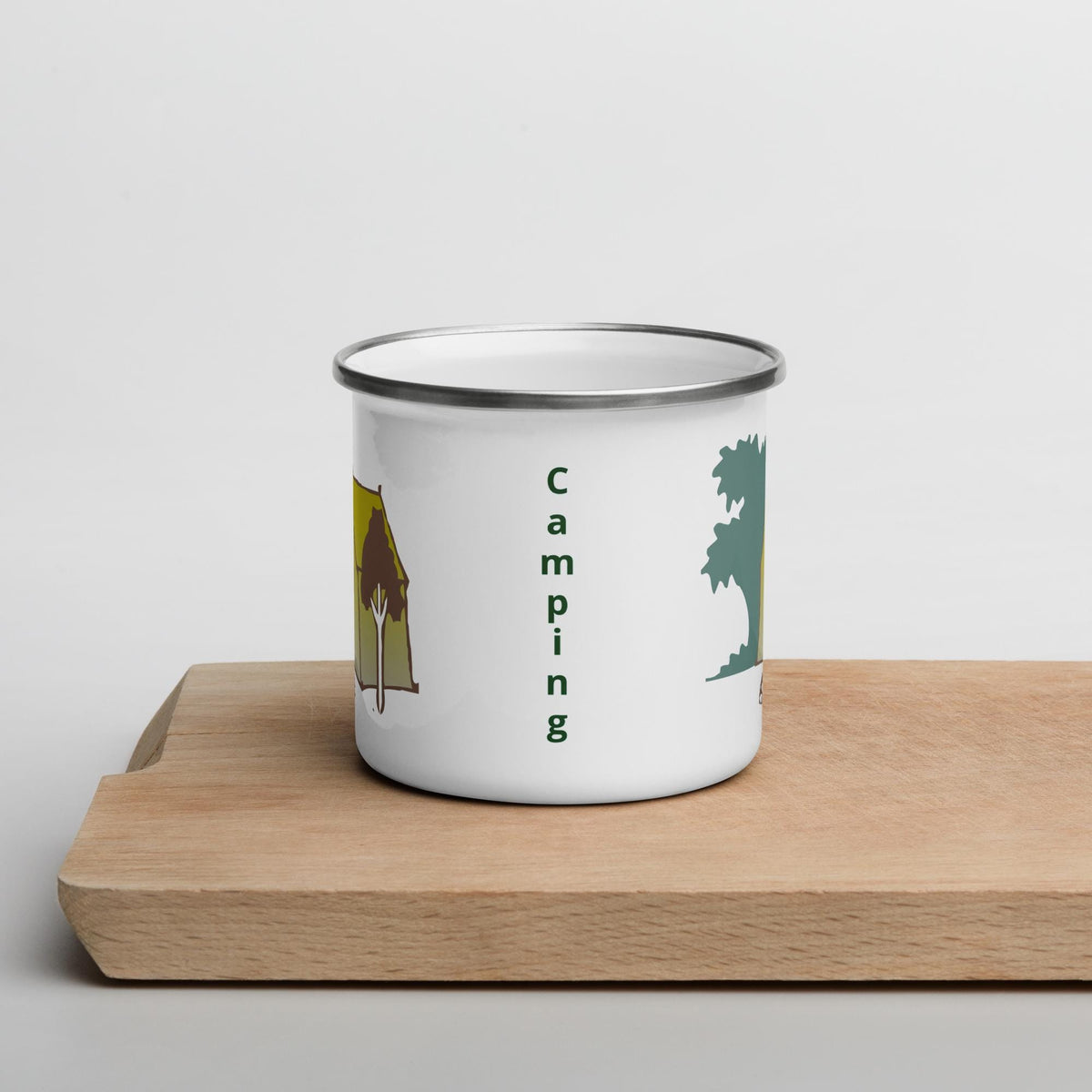 Camping Enamel Mug – 12 oz Outdoor Coffee Cup | Camper Gift