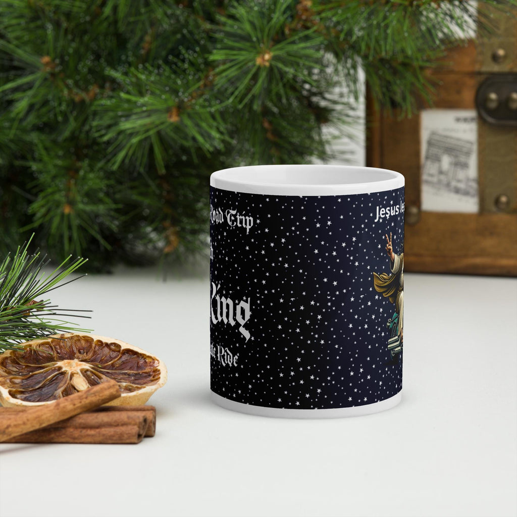 Jesus Riding Motorcycle Mug – Christian Biker Gift