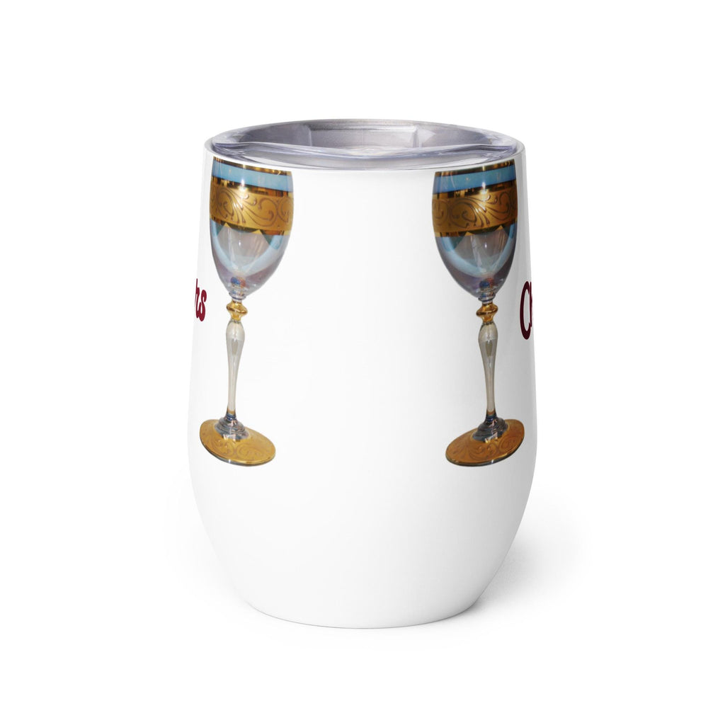 Grapes & Wine Glasses Stainless Steel Wine Tumbler – 12 oz Gift