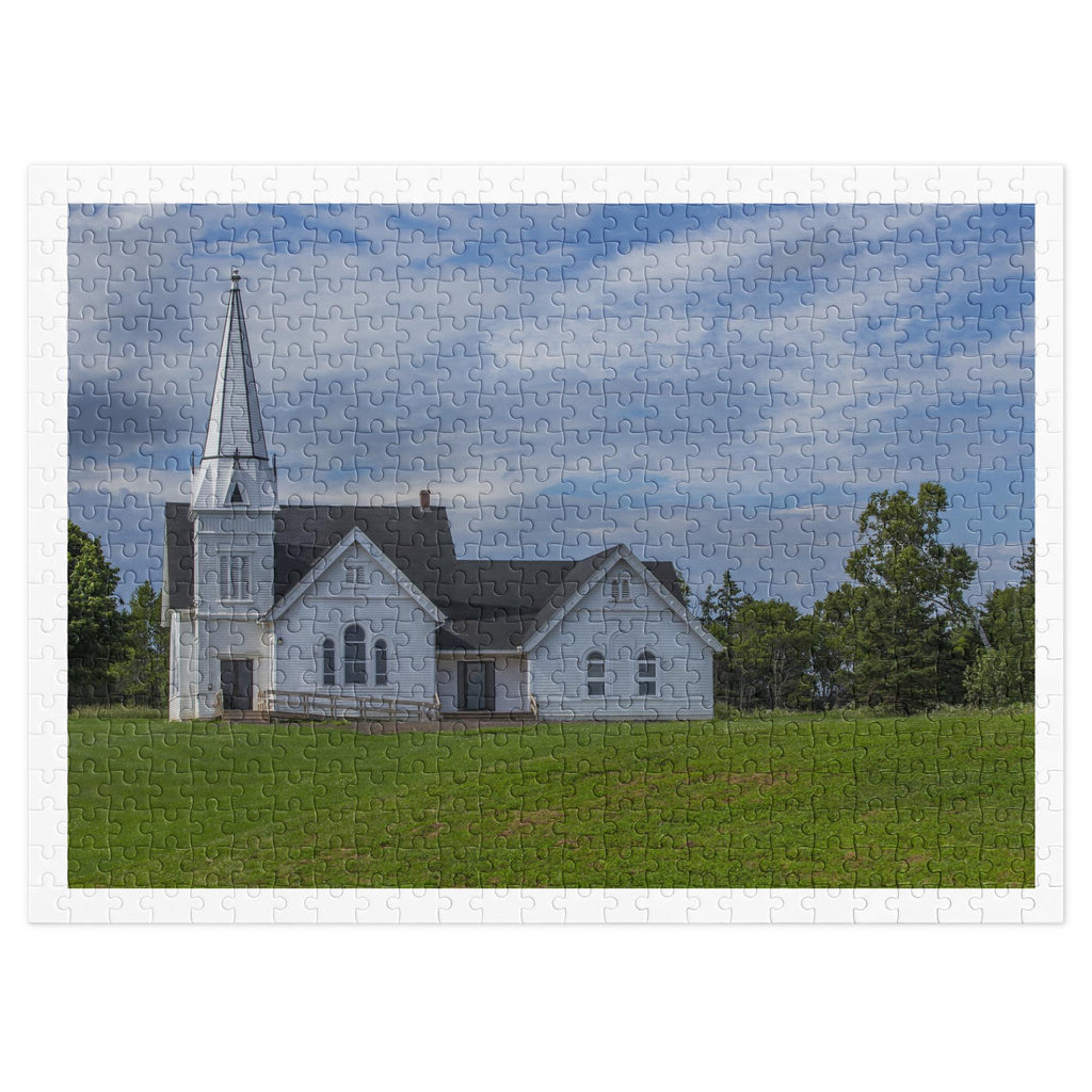 Country Church Jigsaw Puzzle – 500 Pieces | Tin Box Christian Gift