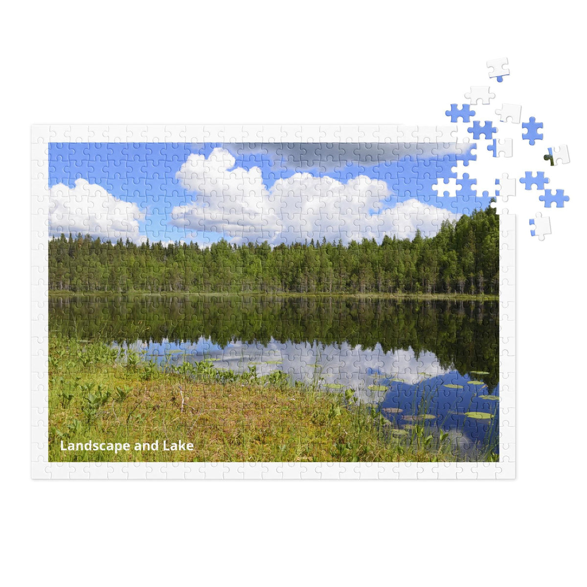 Landscape and Lake Jigsaw Puzzle – 500 Pieces in Tin Box