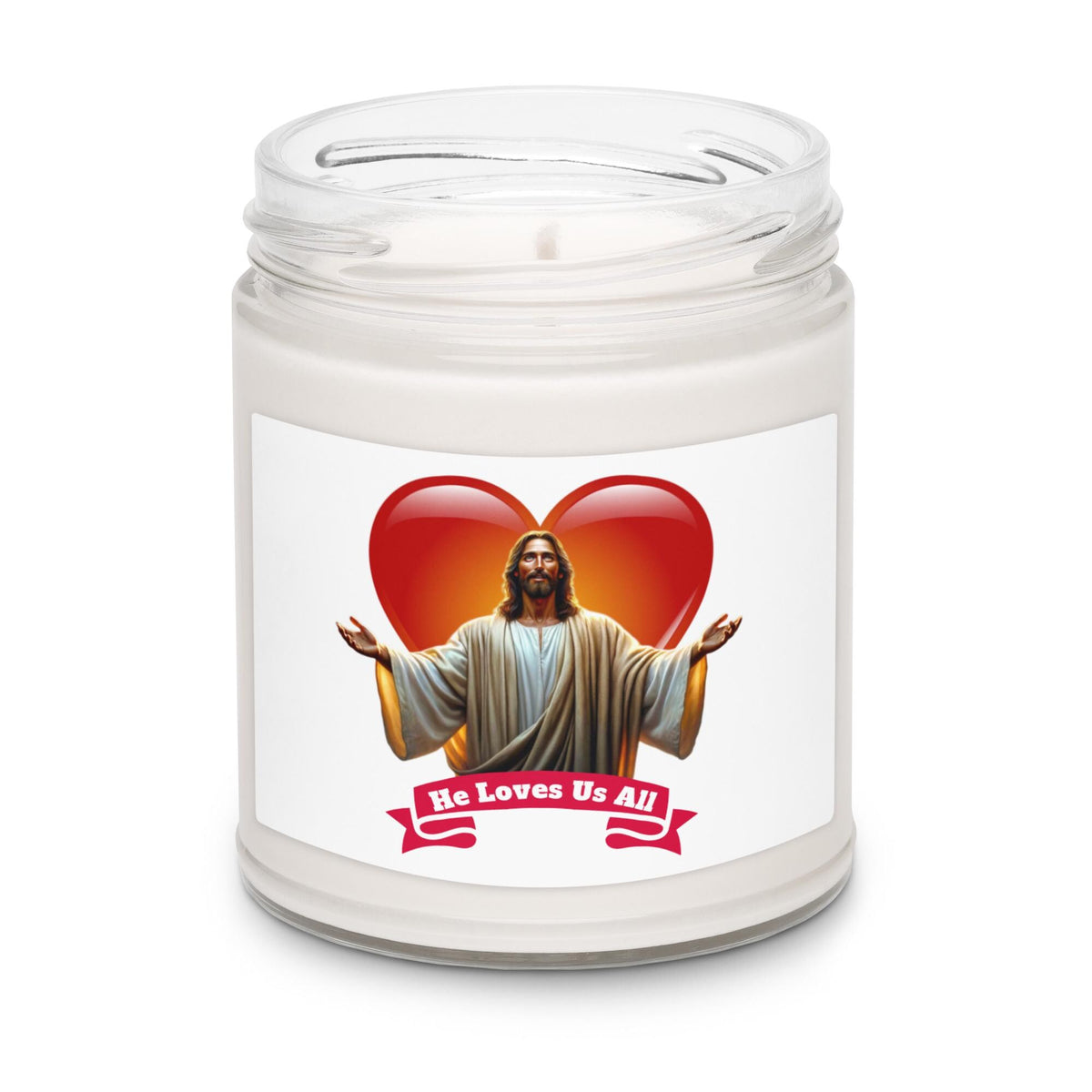 Jesus With Heart Scented Soy Candle – 9 oz | Christian Gift