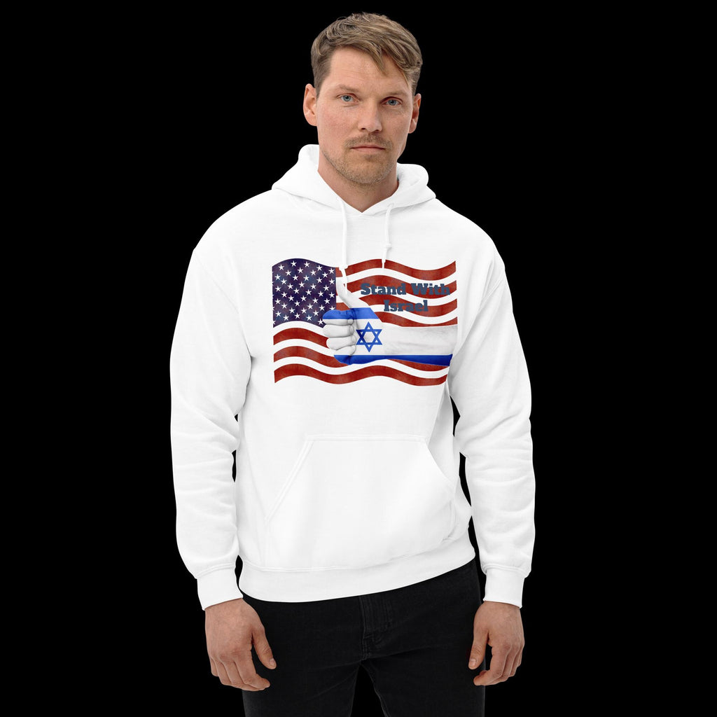 Stand With Israel American Flag & Star of David Unisex Hoodie | Patriotic Christian Gift