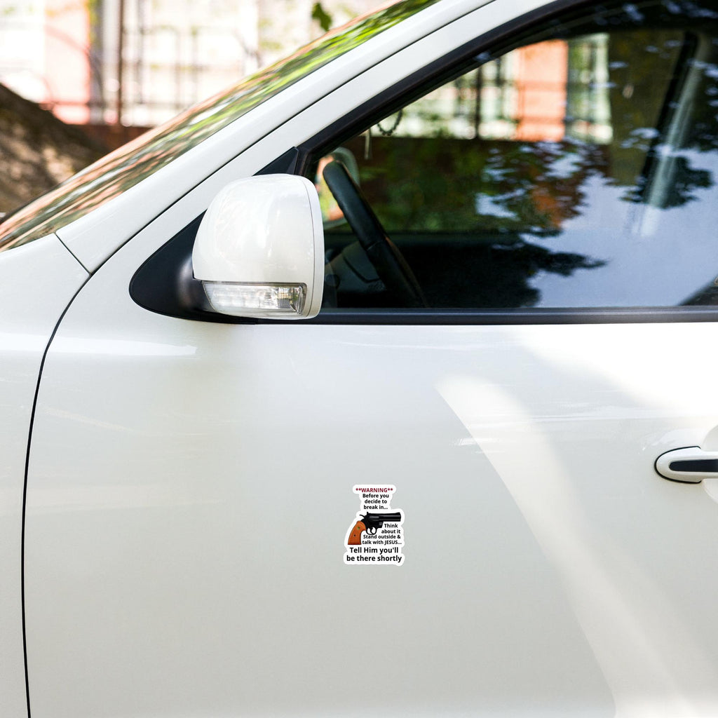Warning Security Vinyl Decal – Home & Auto Deterrent | Multiple Sizes