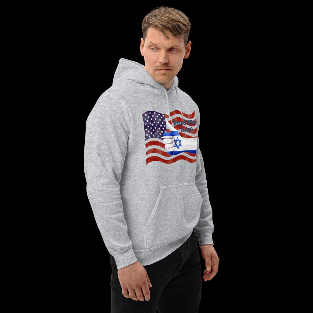 Stand With Israel American Flag & Star of David Unisex Hoodie | Patriotic Christian Gift