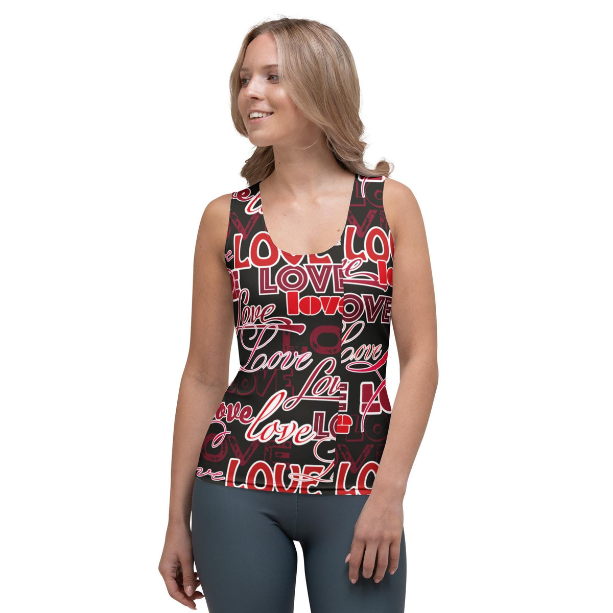 Love Words All-Over Print Tank Top – Cute Gift for Her