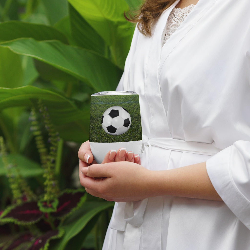 Soccer Balls Wine Tumbler – 12 oz | Soccer Lover Gift