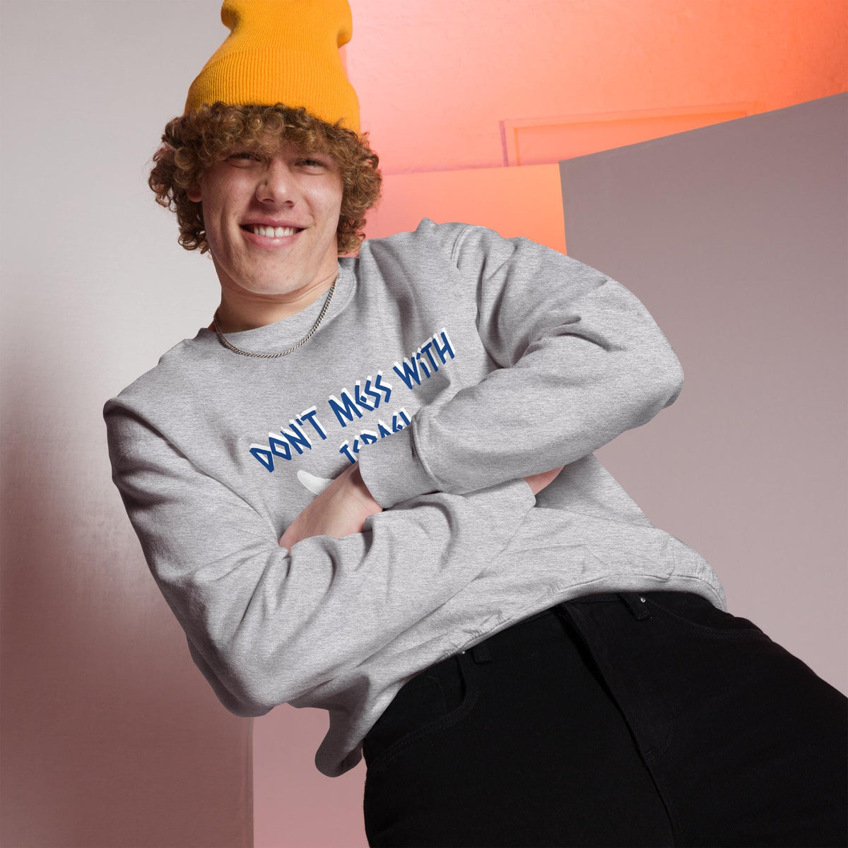 "Don't Mess With Israel" Star of David Thumbs Up Unisex Sweatshirt | Patriotic Gift