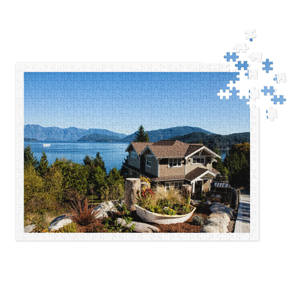 Coastal House Landscape Jigsaw Puzzle – 500 Pieces | Tin Box Gift