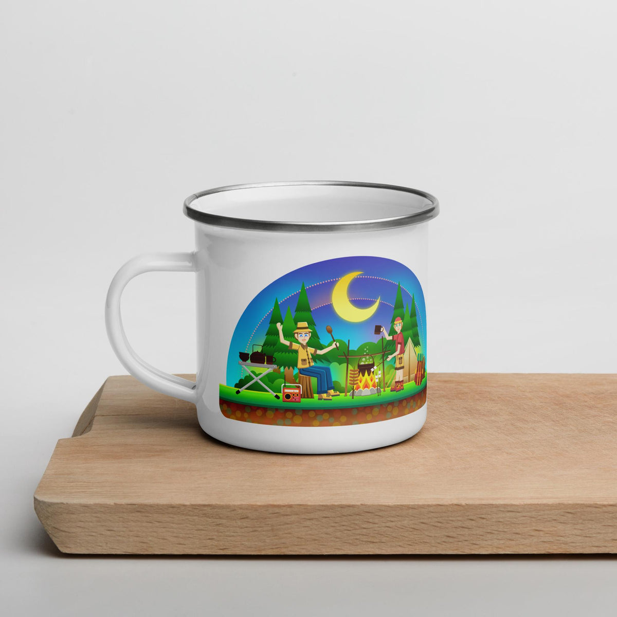 Outdoor Enamel Mug – 12 oz | Camping, Fishing & Hunting Gift