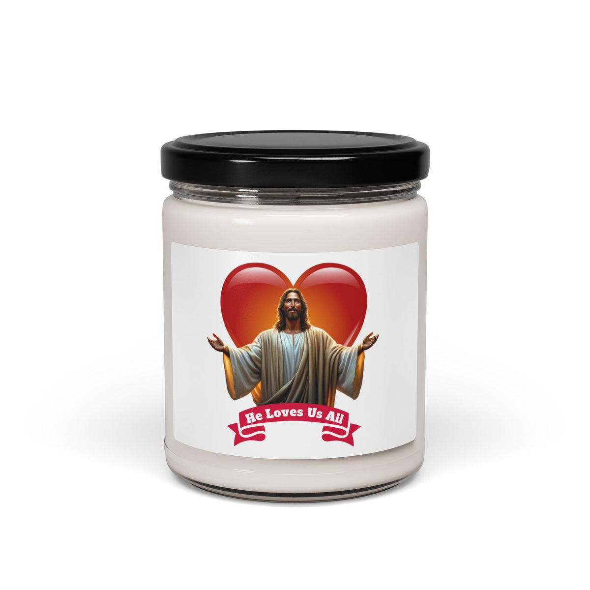Jesus With Heart Scented Soy Candle – 9 oz | Christian Gift