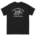 "I Ride With the King" Christian Biker Graphic T-Shirt | Faith & Motorcycle Gift