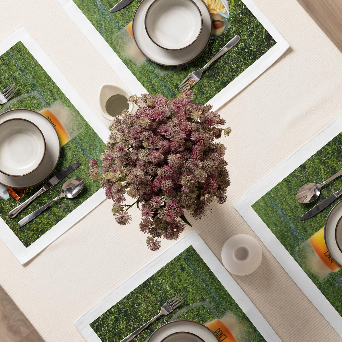 Outdoor Grilling Placemat Set of 4 | BBQ & Grilling Gift for Cooks