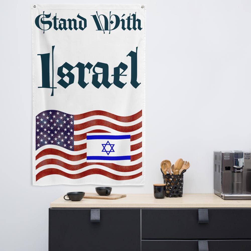 Stand With Israel Flag – American Flag & Star of David | Patriotic Christian Gift