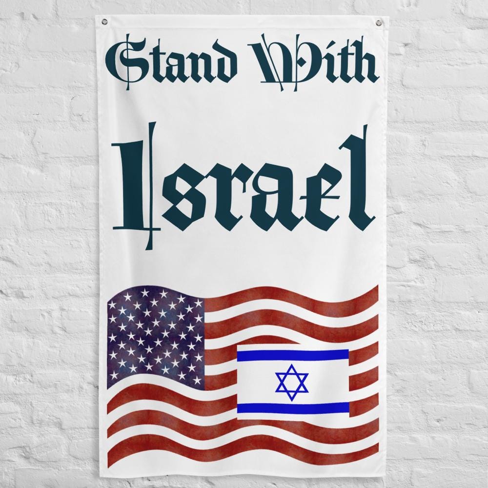 Stand With Israel Flag – American Flag & Star of David | Patriotic Christian Gift