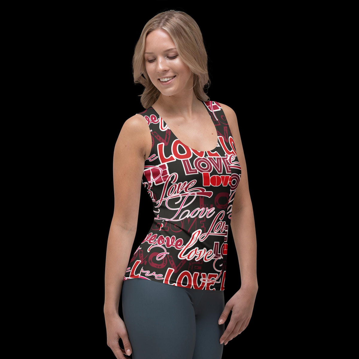Love Words All-Over Print Tank Top – Cute Gift for Her