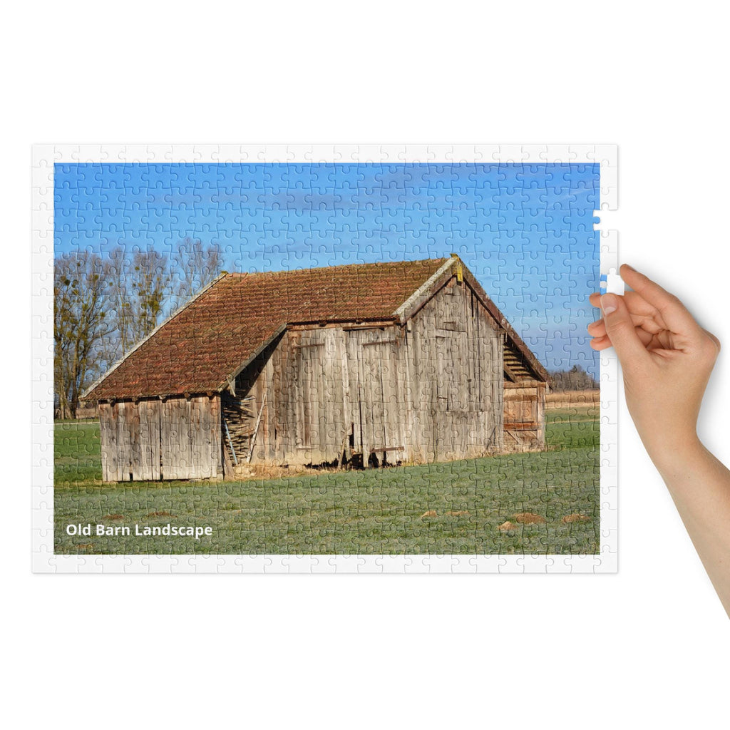 Old Barn Landscape Jigsaw Puzzle – 500 Pieces in Tin Box