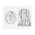 Colorable Animal Art Jigsaw Puzzle – 30 Pieces in Tin Box