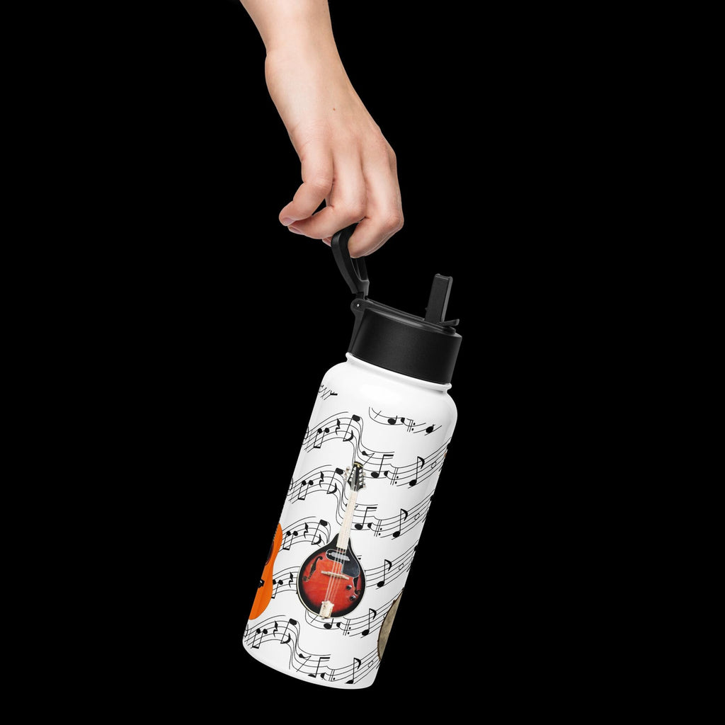 Guitar, Banjo & Mandolin Music Water Bottle – 32 oz | Country Music Lover Gift