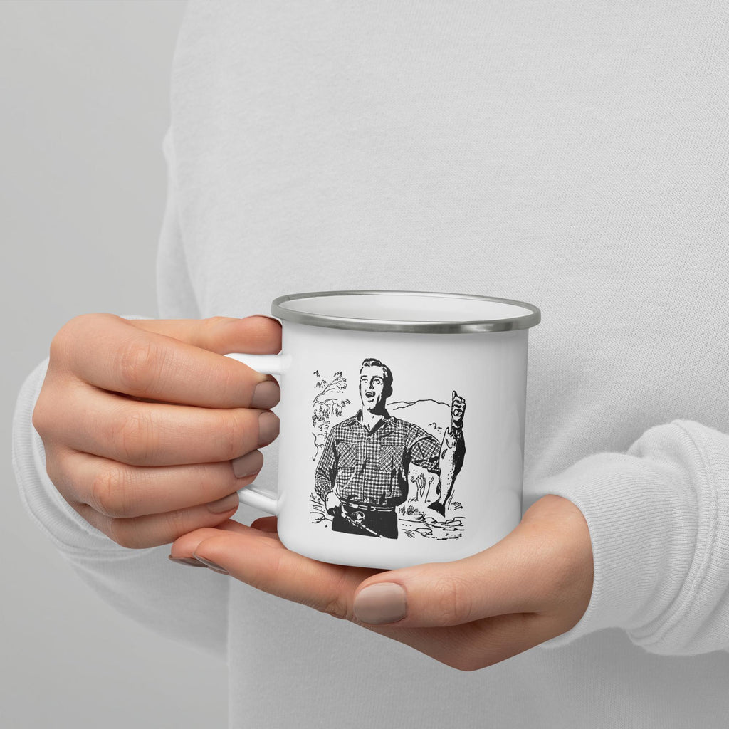 "A Fisherman's Prayer" Enamel Mug – 12 oz | Fishing & Camping Gift