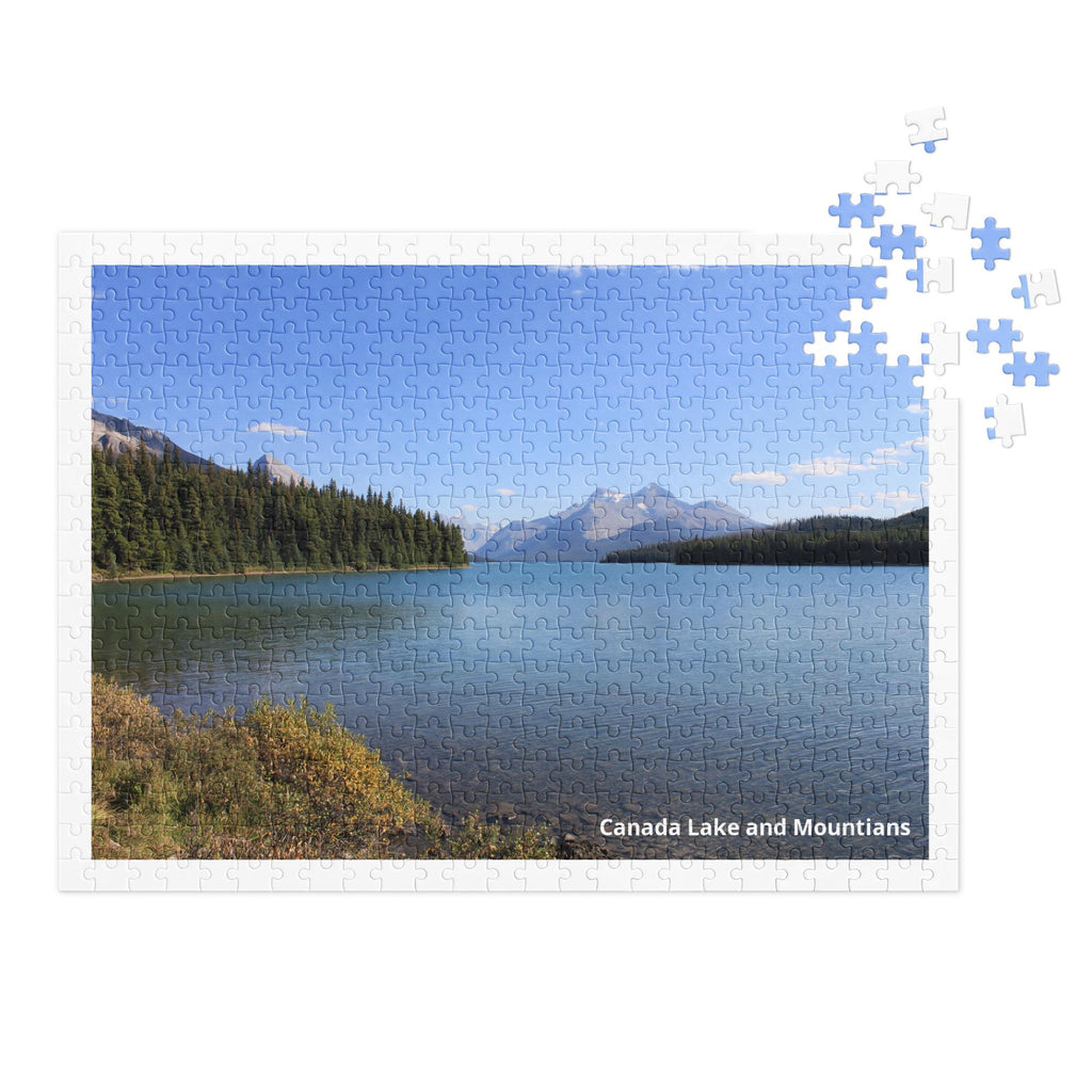 Canada Lake and Mountains Jigsaw Puzzle – 500 Pieces in Tin Box