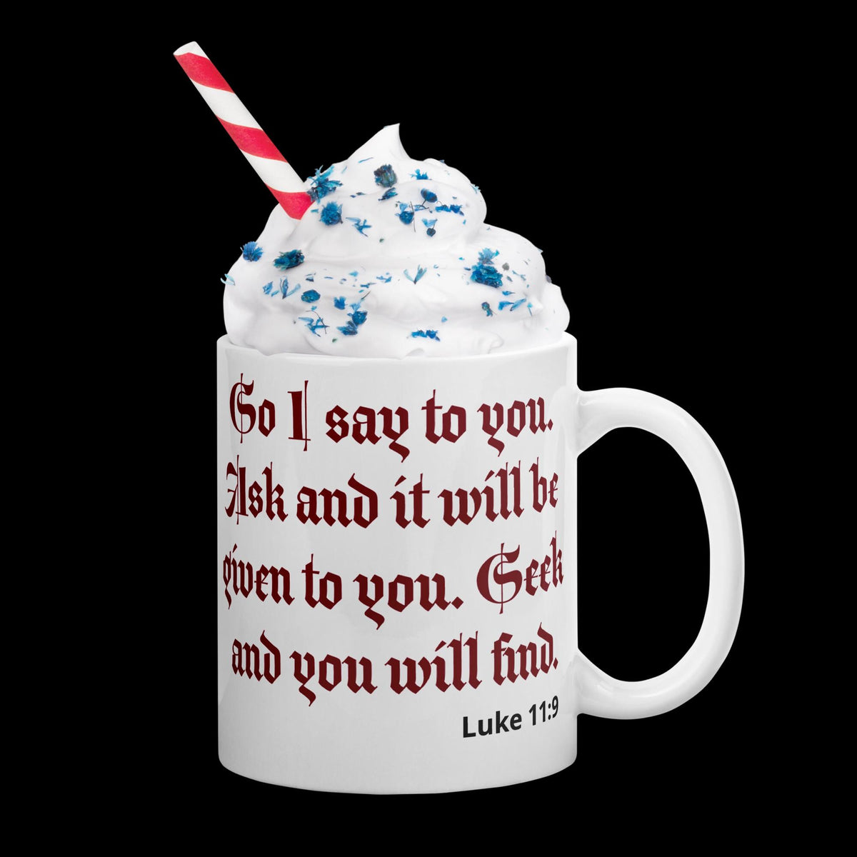 Jesus Quote Mug – Luke 11:9 | 11 oz Christian Gift