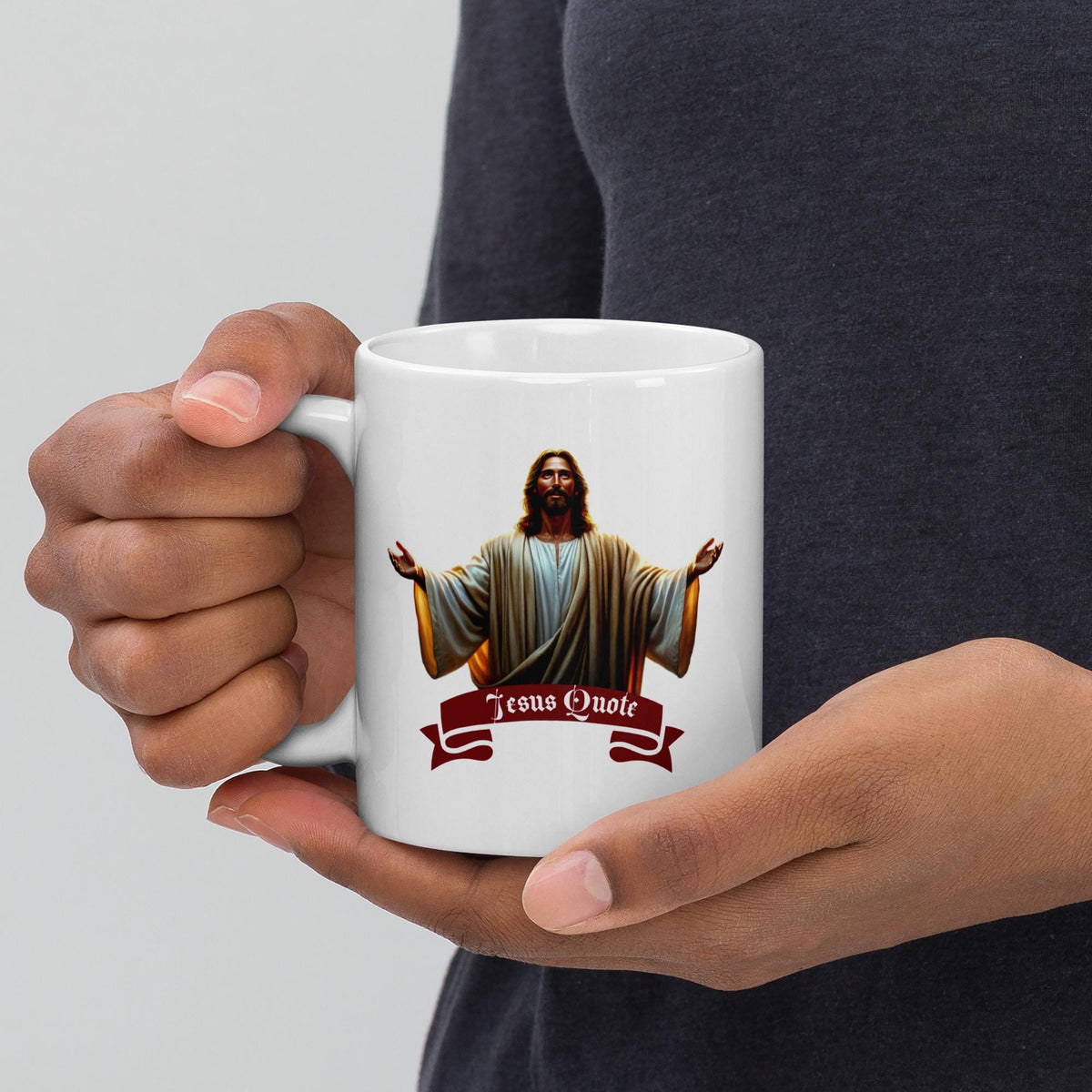 Jesus Quote Mug – Matthew 7:7 | 11 oz Christian Gift