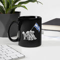 "I Stand With Israel" Black Glossy Mug – 11 oz | Patriotic Christian Gift