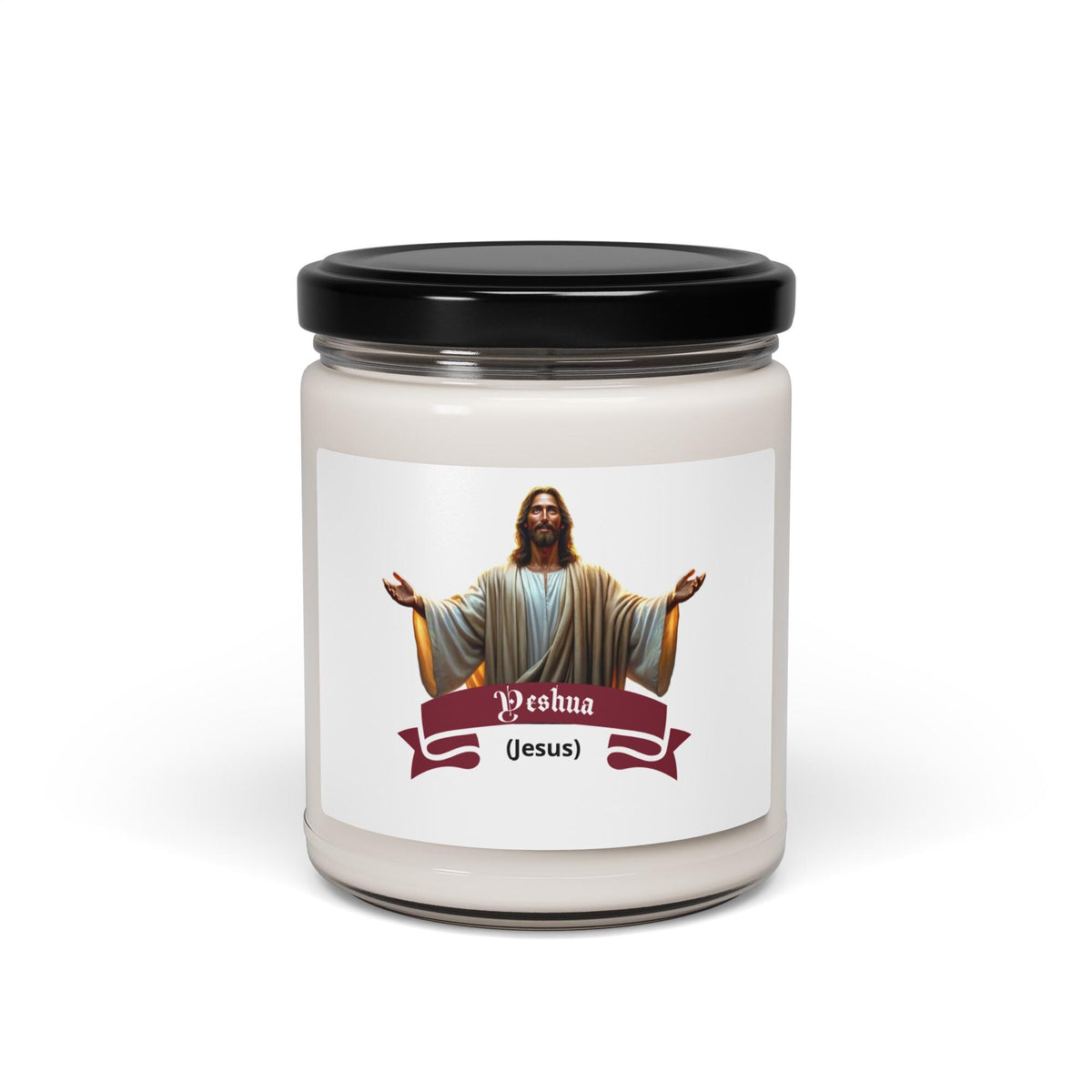 Yeshua (Jesus) Scented Soy Candle With Lid – 9 oz | Christian Gift