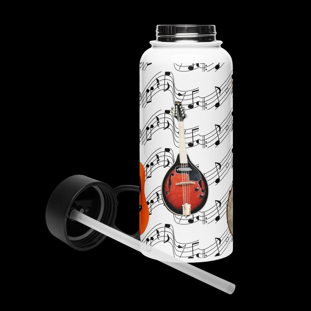 Guitar, Banjo & Mandolin Music Water Bottle – 32 oz | Country Music Lover Gift