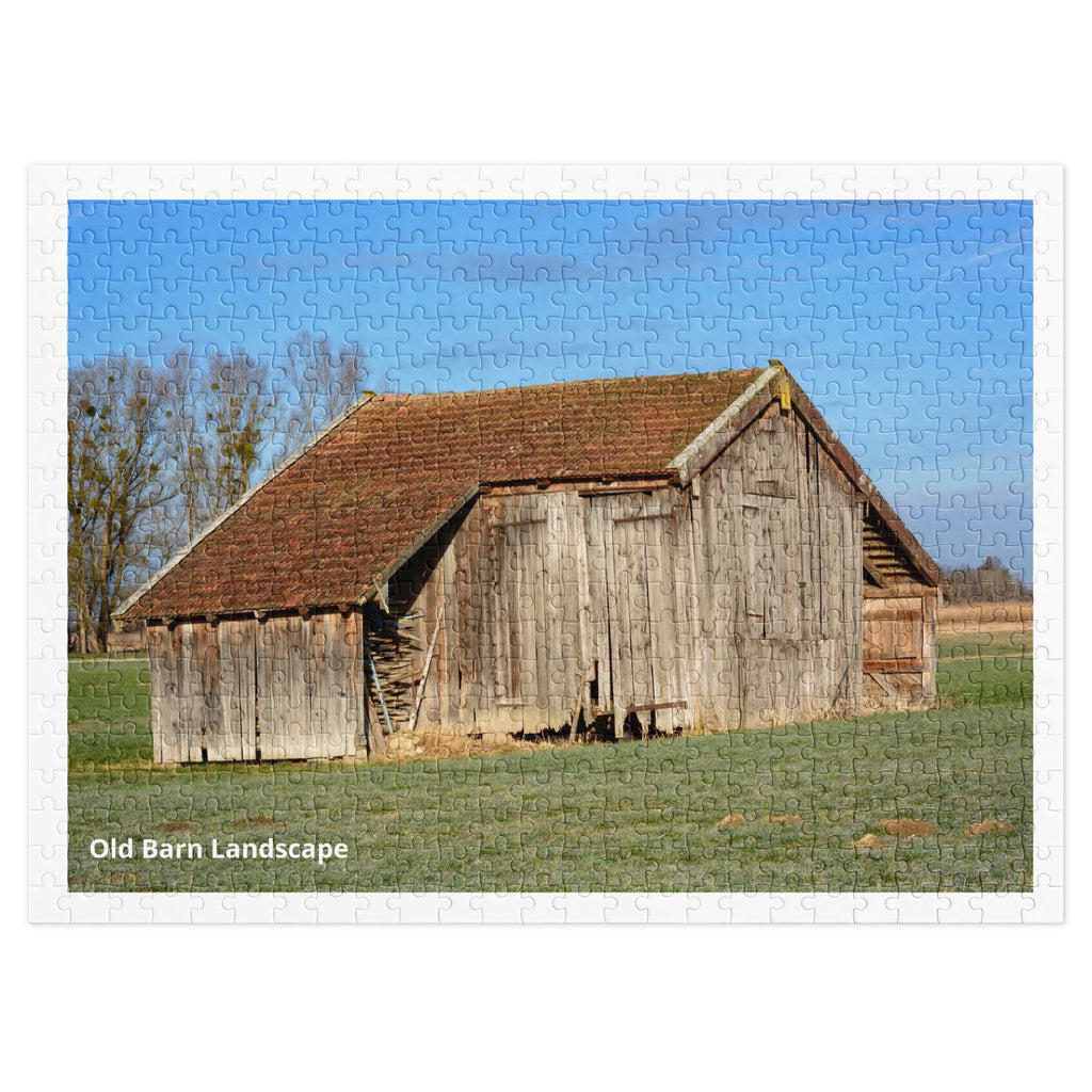 Old Barn Landscape Jigsaw Puzzle – 500 Pieces in Tin Box
