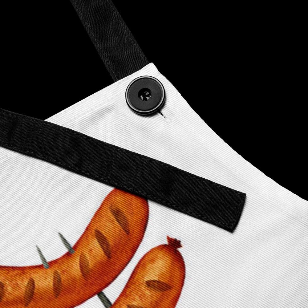 "Let's Grill" Hot Dogs on Forks Apron | Funny BBQ & Grilling Gift