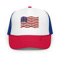 American Flag Foam Trucker Hat – Red, White & Blue | Patriotic Cap