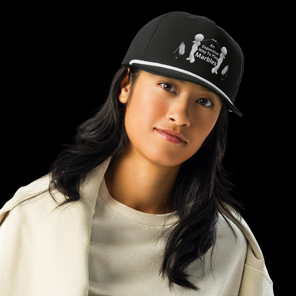 Golf Rope Cap – Black & White Contrast | Adjustable Snapback