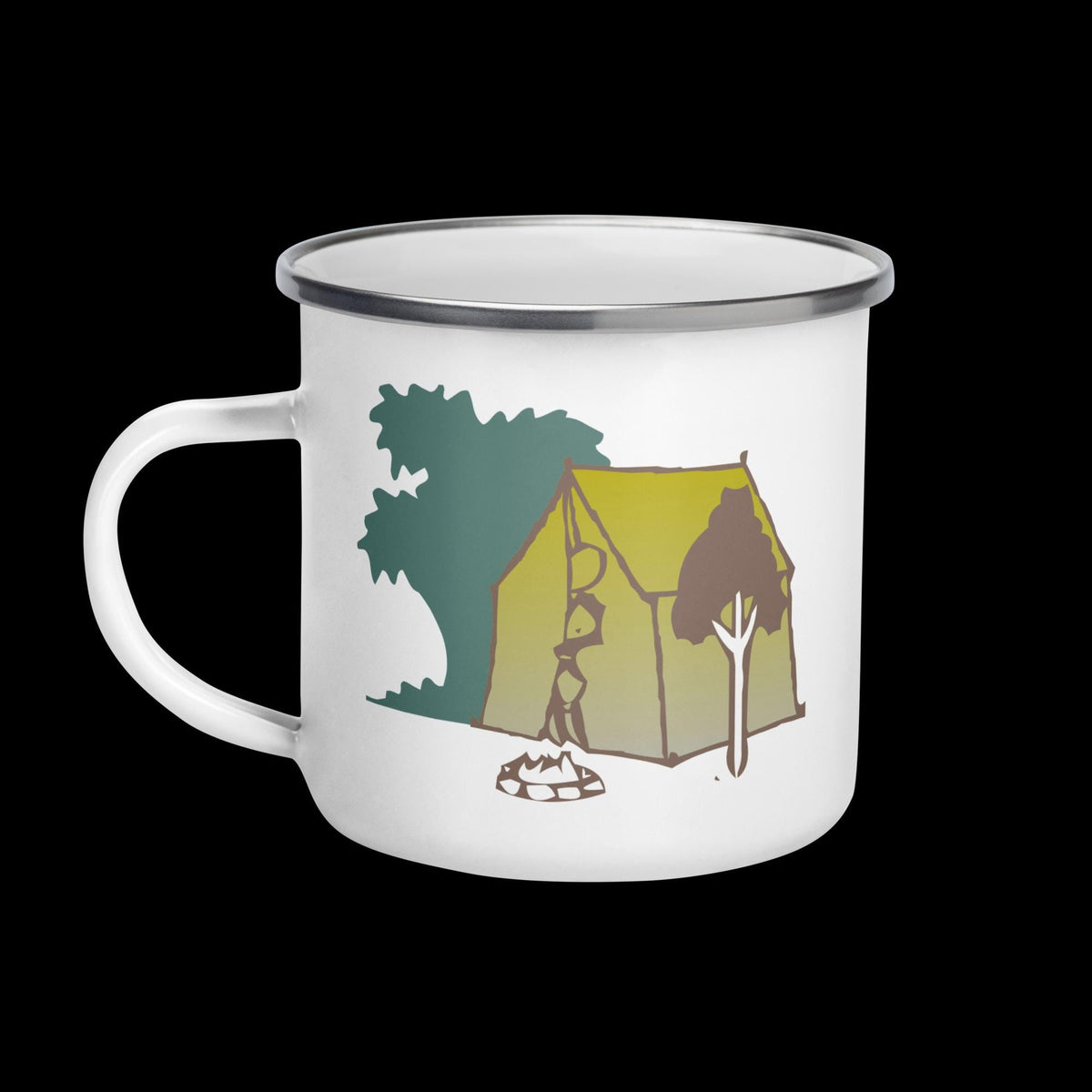 Camping Enamel Mug – 12 oz Outdoor Coffee Cup | Camper Gift