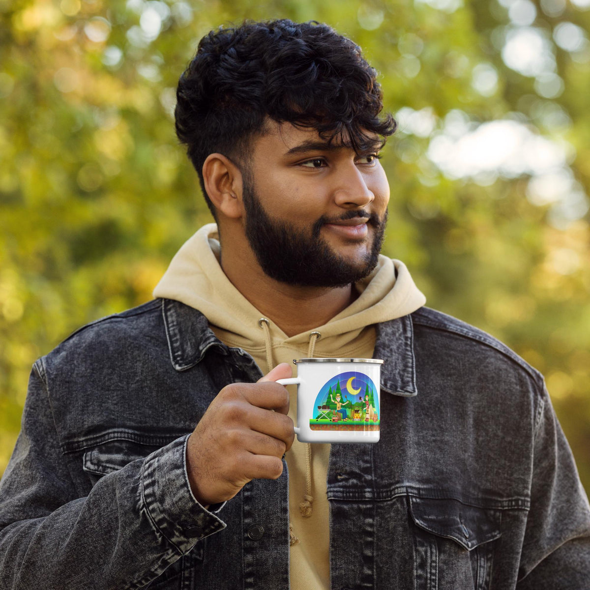 Outdoor Enamel Mug – 12 oz | Camping, Fishing & Hunting Gift