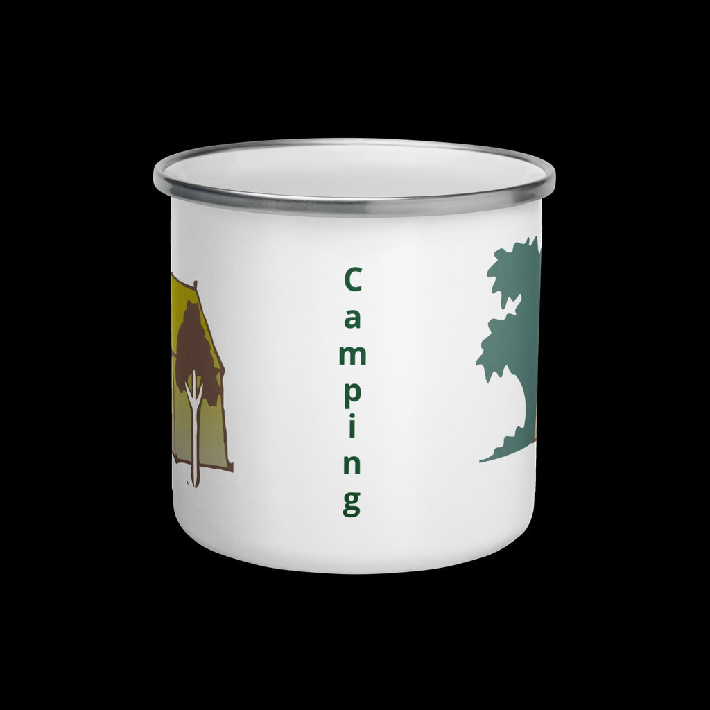 Camping Enamel Mug – 12 oz Outdoor Coffee Cup | Camper Gift
