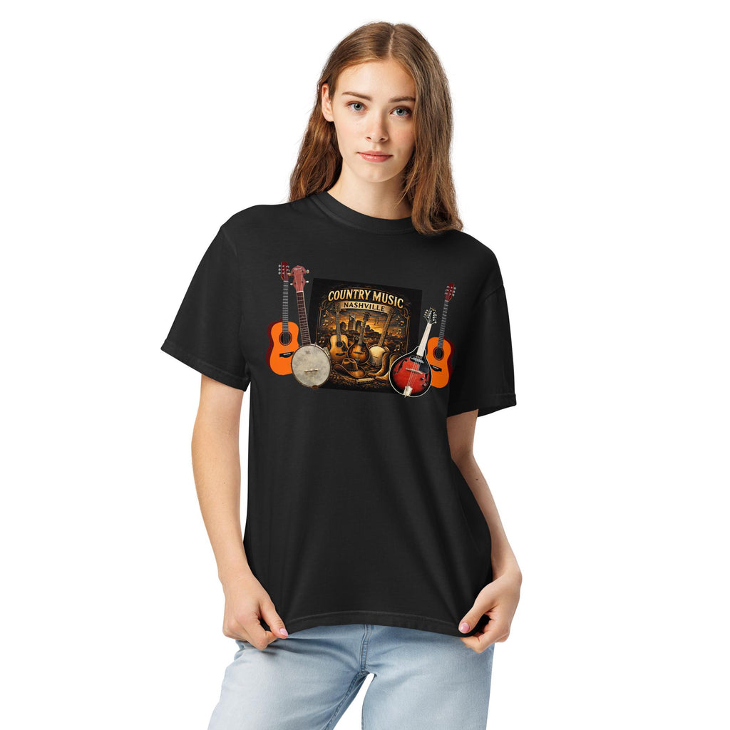 Garment-Dyed Heavyweight T-shirt: Country Music Nashville Graphic Tee
