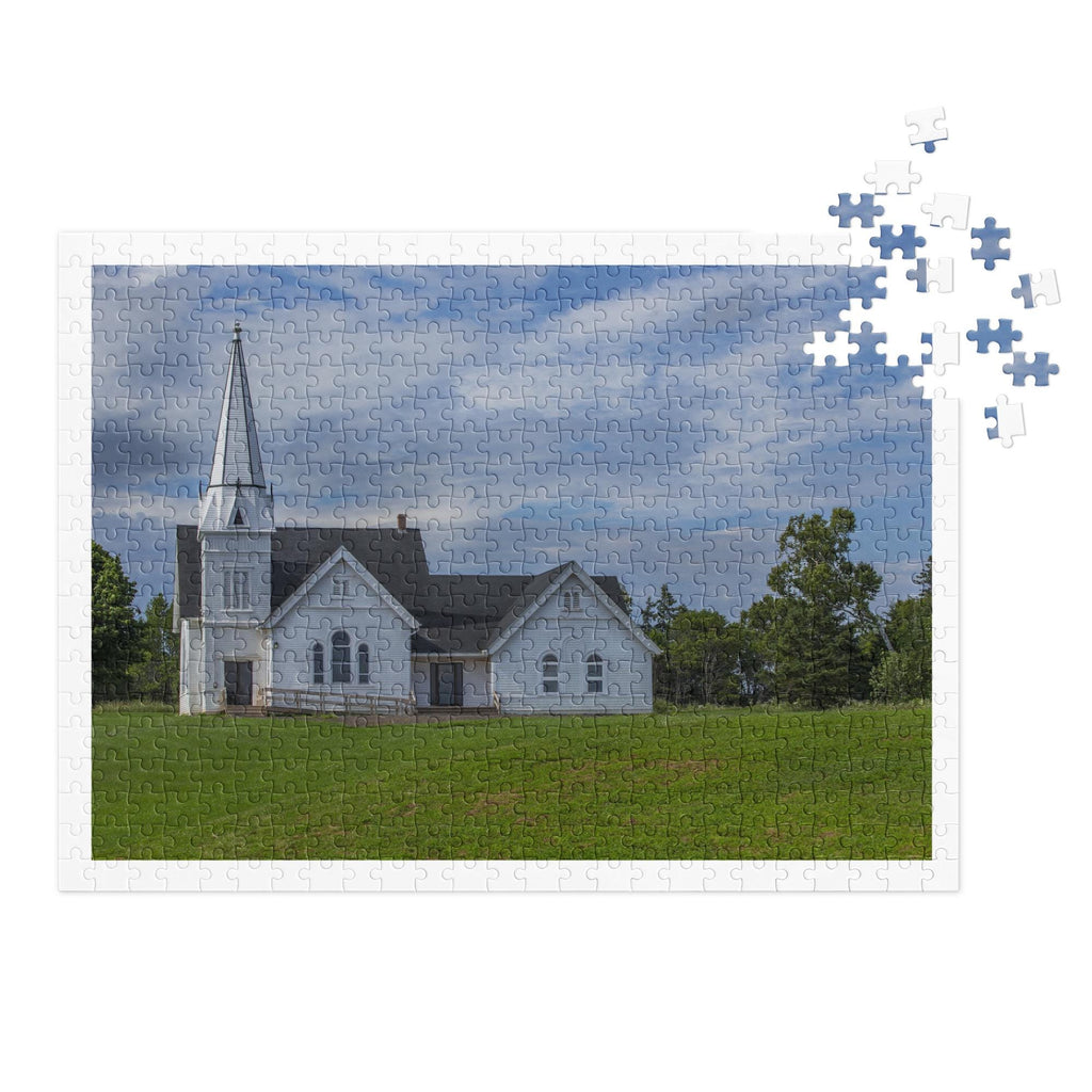 Country Church Jigsaw Puzzle – 500 Pieces | Tin Box Christian Gift