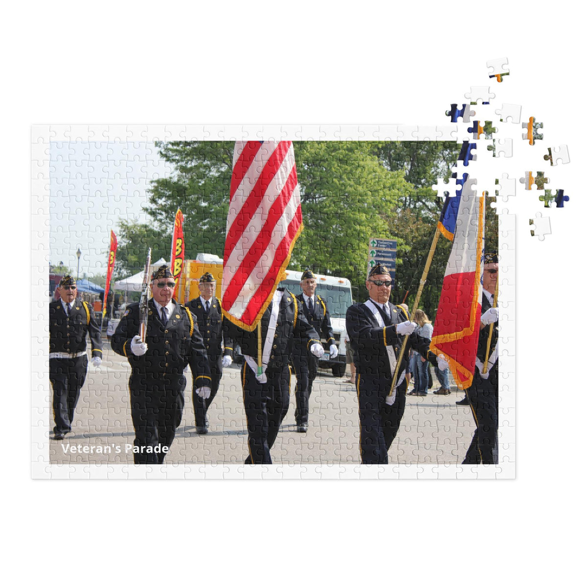 Veteran's Parade Jigsaw Puzzle – 500 Pieces in Tin Box