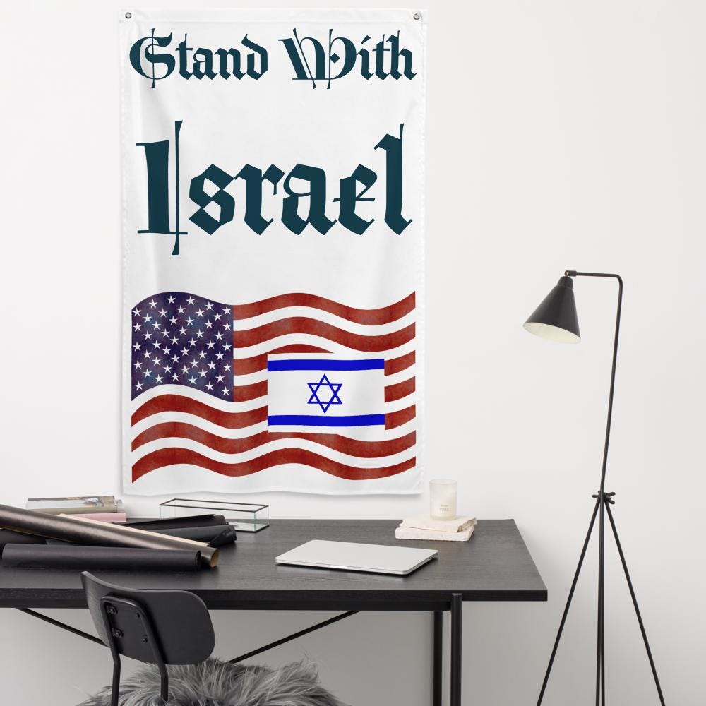 Stand With Israel Flag – American Flag & Star of David | Patriotic Christian Gift