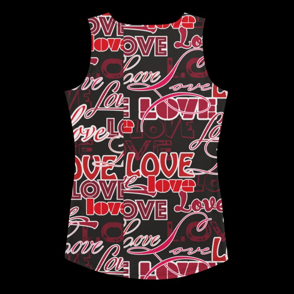 Love Words All-Over Print Tank Top – Cute Gift for Her