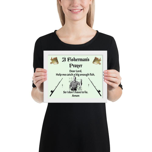"A Fisherman's Prayer" Framed Poster – 8×10" | Fishing Wall Art Gift