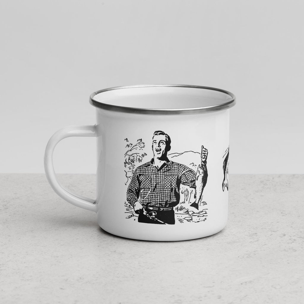 Camping Enamel Mug – 12 oz | Wildlife & Outdoor Lover Gift