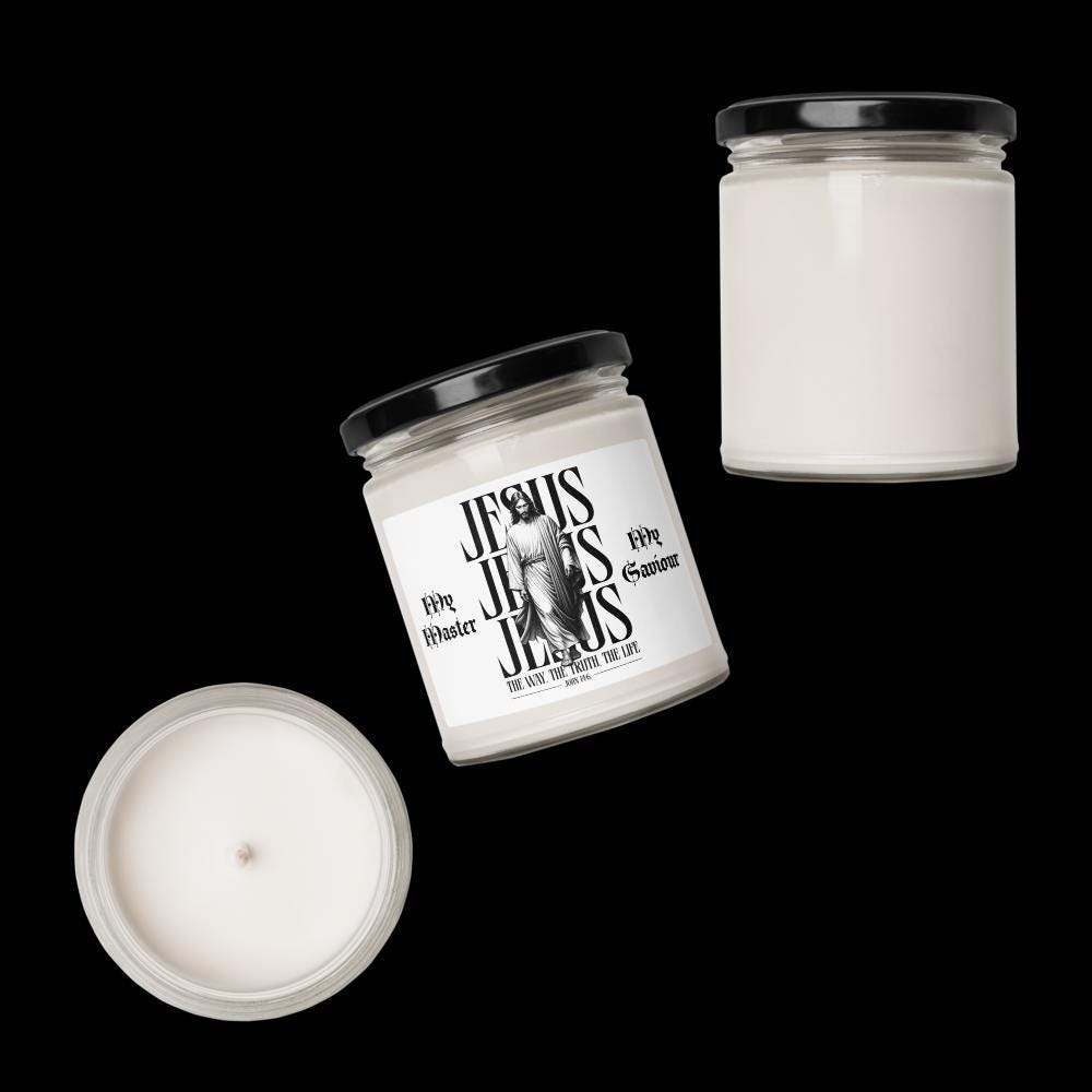 "My Master, My Saviour" Christmas Warmth Soy Candle With Lid – 9 oz | Christian Christmas Gift