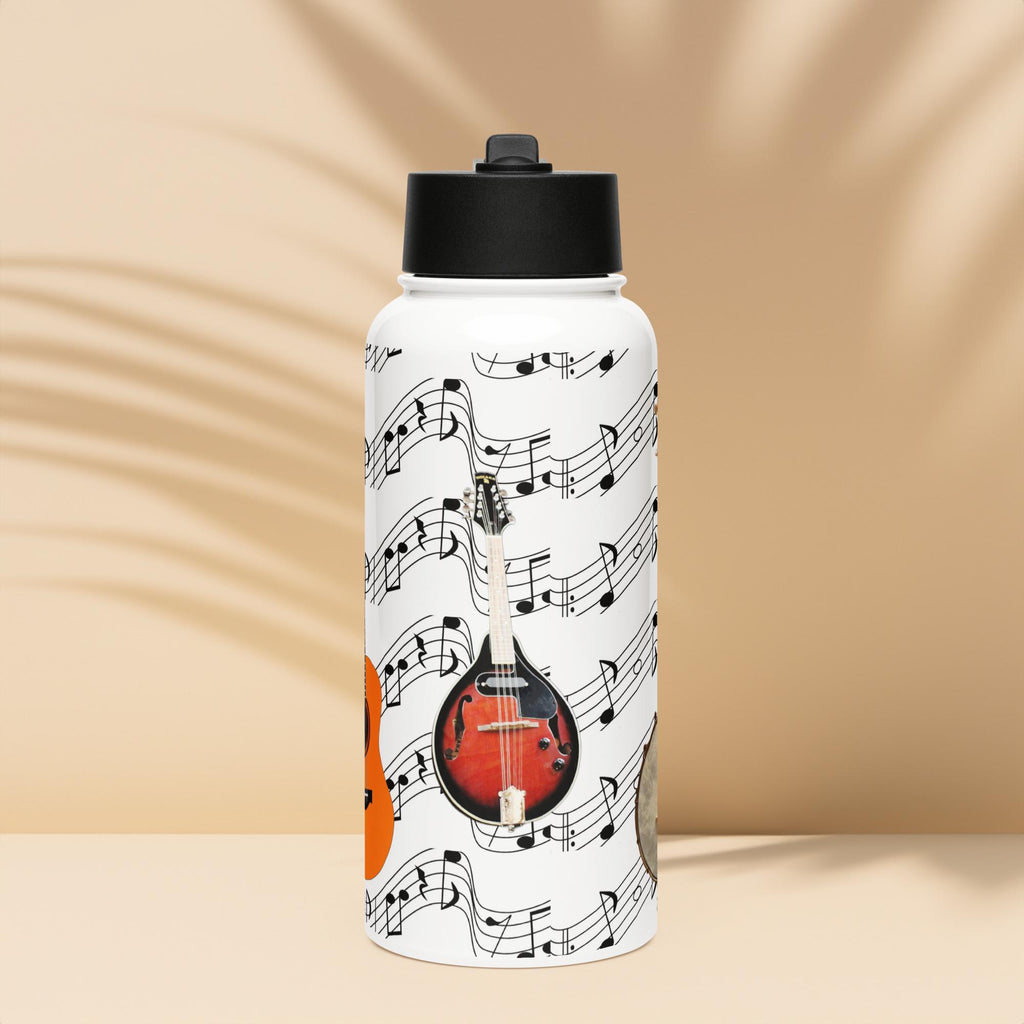 Guitar, Banjo & Mandolin Music Water Bottle – 32 oz | Country Music Lover Gift