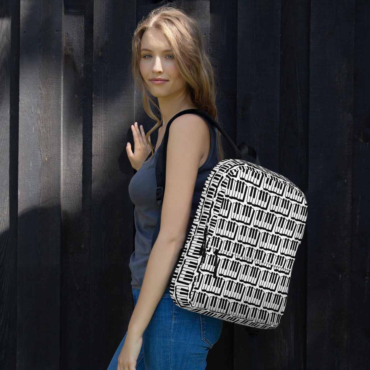 Graphic Print Backpack – Water-Resistant, Laptop Pocket, Sports & Daily Use