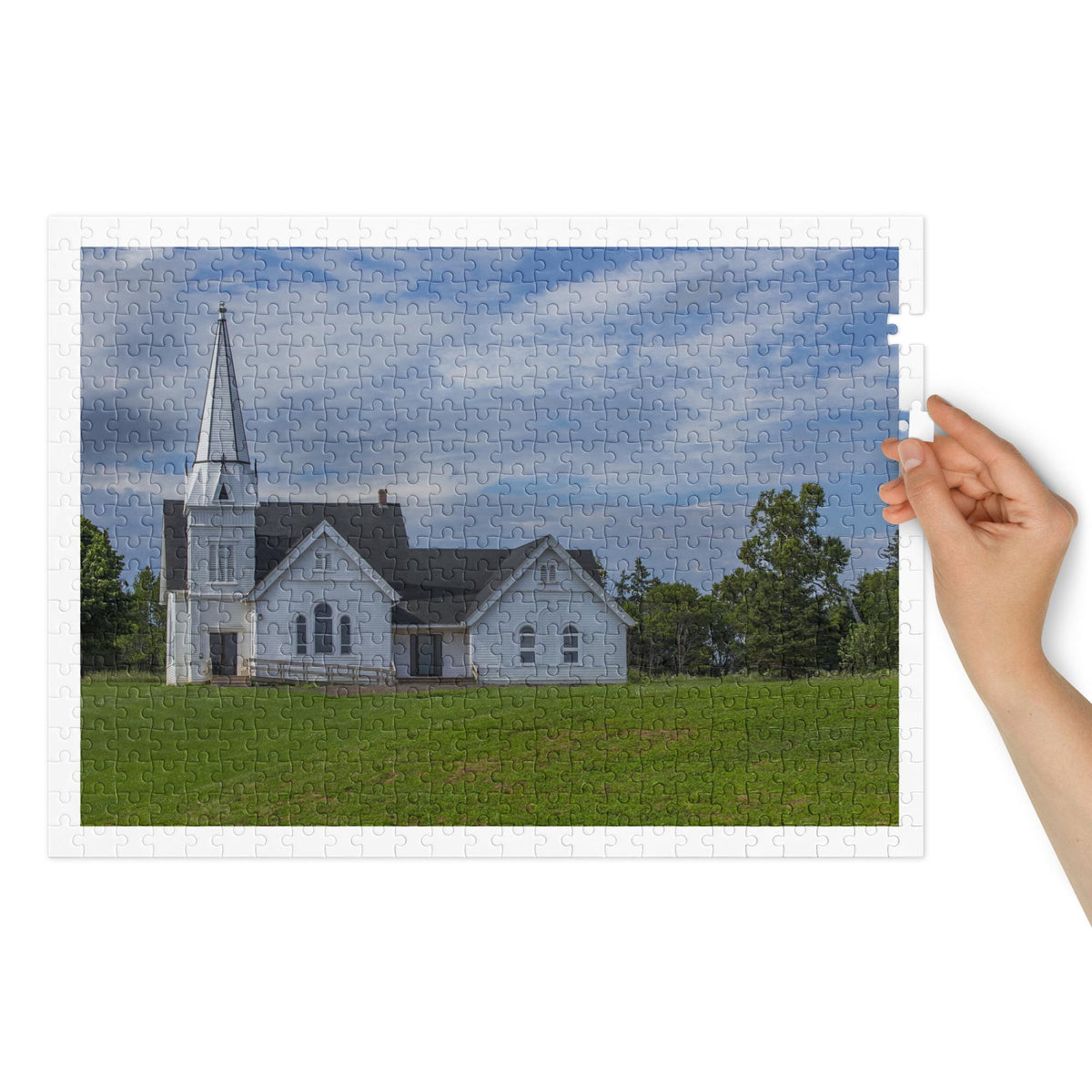 Country Church Jigsaw Puzzle – 500 Pieces | Tin Box Christian Gift